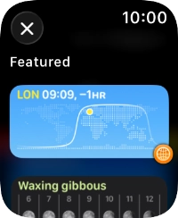 Press the required widget. Press the required widget.