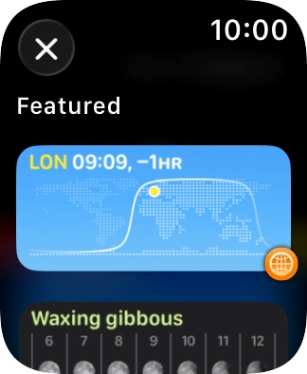 Press the required widget. Press the required widget.