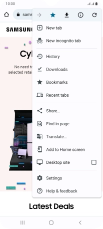 Press Settings. Press Settings.