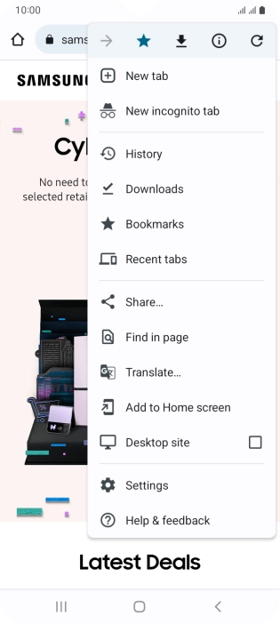 Press Settings. Press Settings.