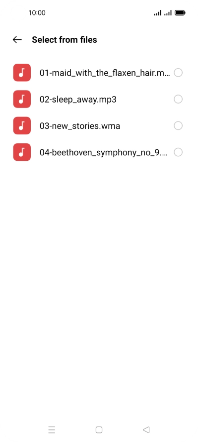 Press the required ring tones to hear them. Press the required ring tones to hear them.