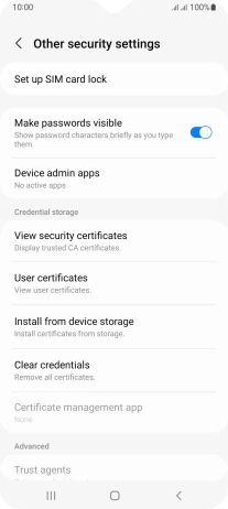 Press Set up SIM card lock. Press Set up SIM card lock.
