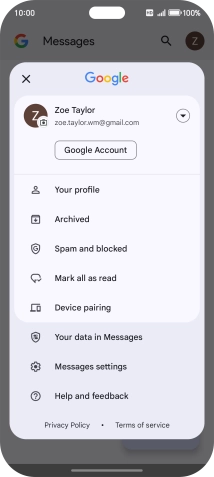 Press Messages settings. Press Messages settings.
