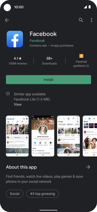 Press Install and follow the instructions on the screen to install the app. Press Install and follow the instructions on the screen to install the app.