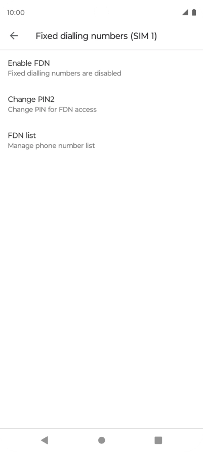 Press FDN list. Press FDN list.