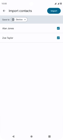 Press the fields next to the required contacts to select them.