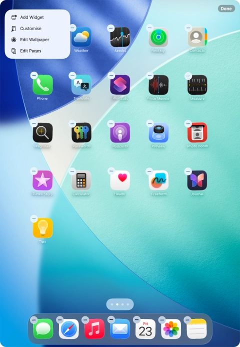 Press Add Widget. Press Add Widget.