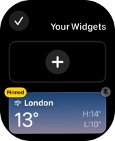 Press the add widget icon and go to the required widget. Press the add widget icon and go to the required widget.