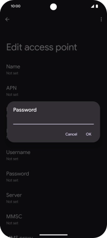 Key in wap and press OK. Key in wap and press OK.