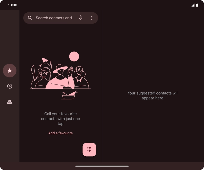 Press the menu icon.