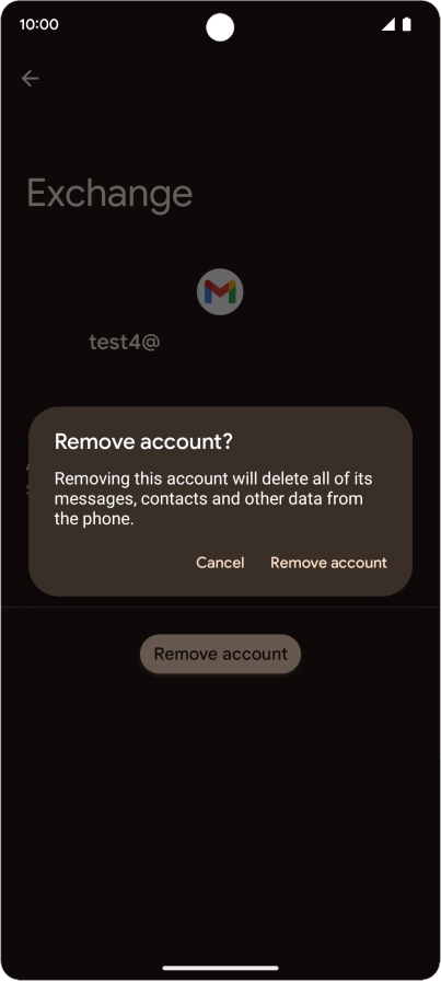 Press Remove account. Press Remove account.
