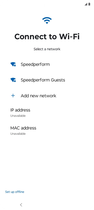 Press the required Wi-Fi network. Press the required Wi-Fi network.