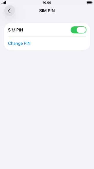 Press Change PIN. Press Change PIN.