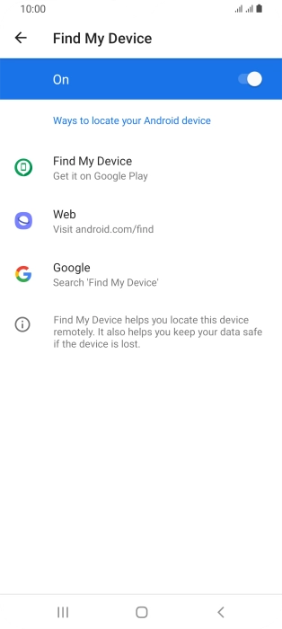 Press the Home key to return to the home screen.
