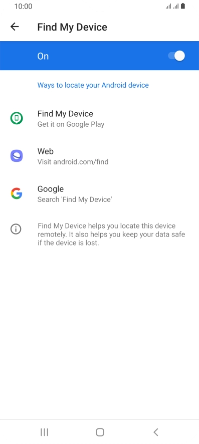 Press the Home key to return to the home screen.