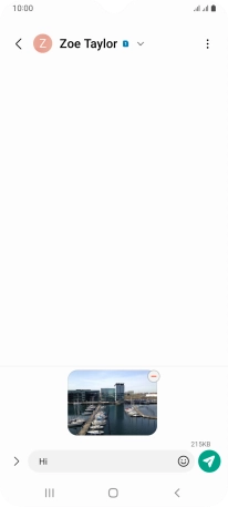Press the send icon. Press the send icon.