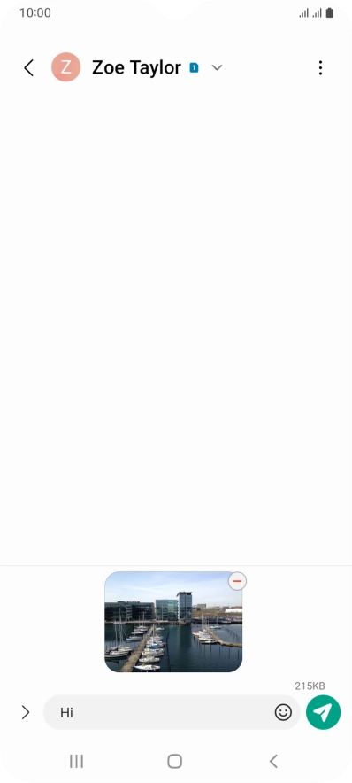 Press the send icon. Press the send icon.