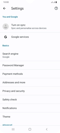 Press Privacy and security. Press Privacy and security.