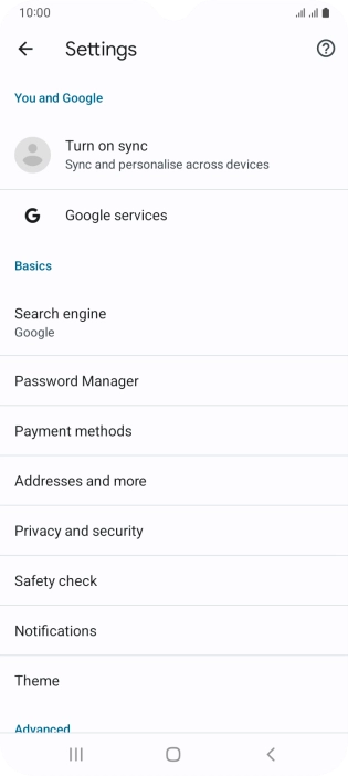 Press Privacy and security. Press Privacy and security.