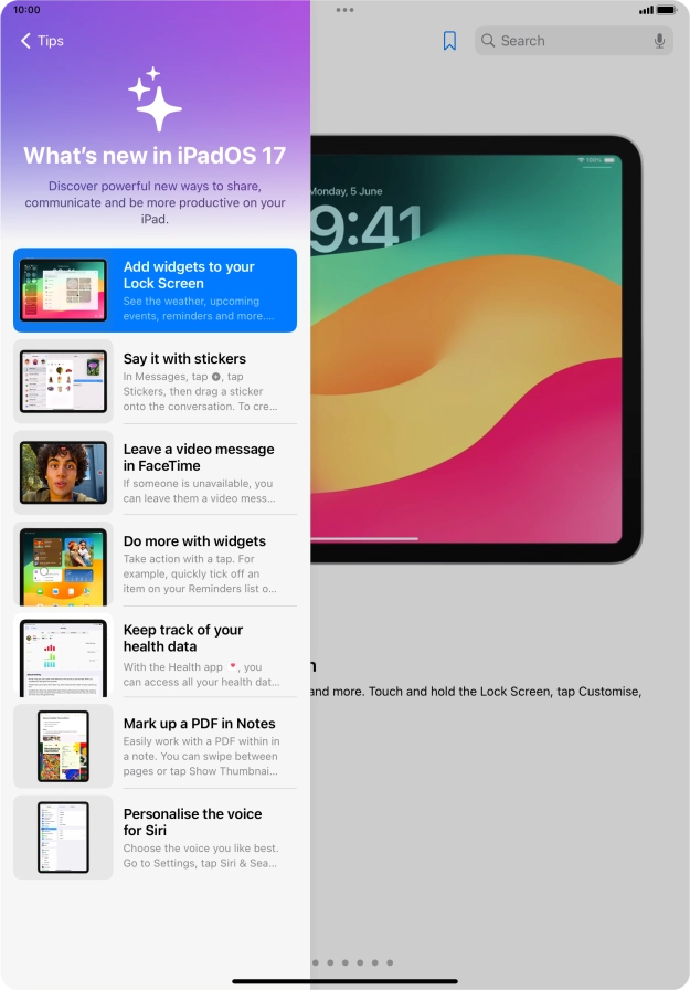 Slide your finger upwards starting from the bottom of the screen to return to the home screen.