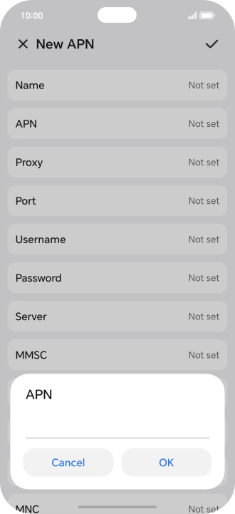 Key in wap.vodafone.co.uk and press OK. Key in wap.vodafone.co.uk and press OK.