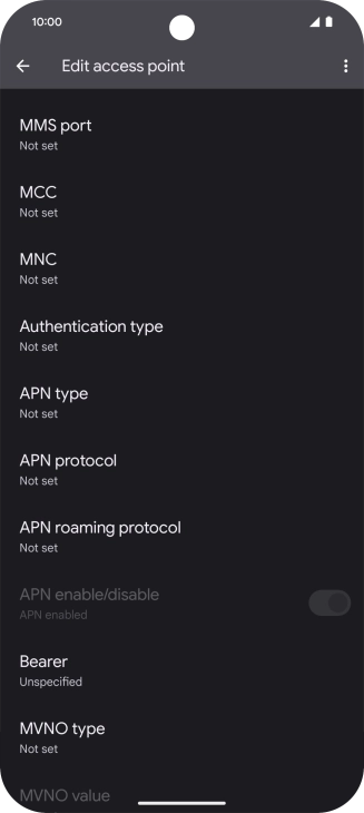 Press MMS port.