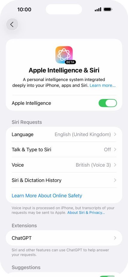 Press Talk & Type to Siri. Press Talk & Type to Siri.