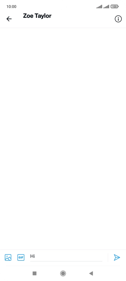 Write the required message and press the send icon. Write the required message and press the send icon.