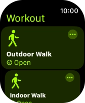 Press the required training activity to start it. Press the required training activity to start it.