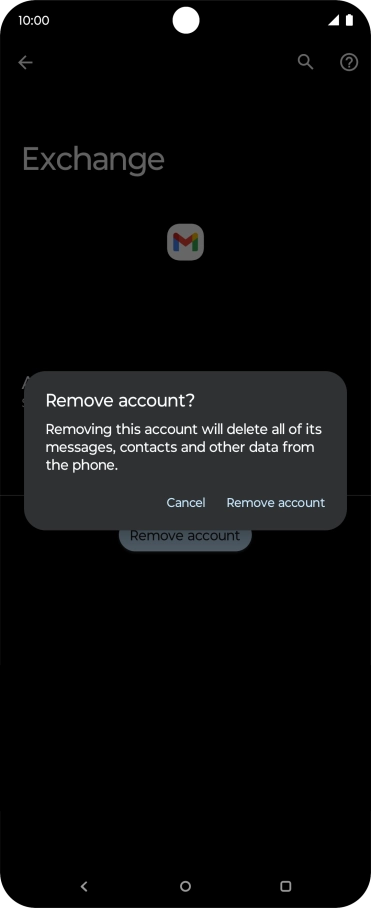 Press Remove account. Press Remove account.