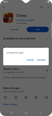 Press Uninstall.