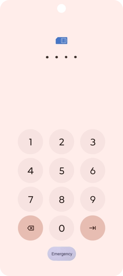 If your SIM is locked, key in your PIN and press arrow right.