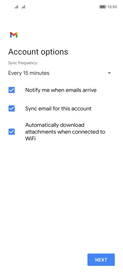 If this screen is displayed, you email account has been recognised and set up automatically. Follow the instructions on the screen to key in more information and finish setting up your phone. If this screen is displayed, you email account has been recognised and set up automatically. Follow the instructions on the screen to key in more information and finish setting up your phone.