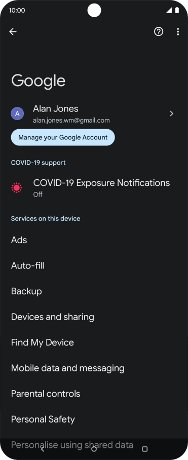Press Backup. Press Backup.