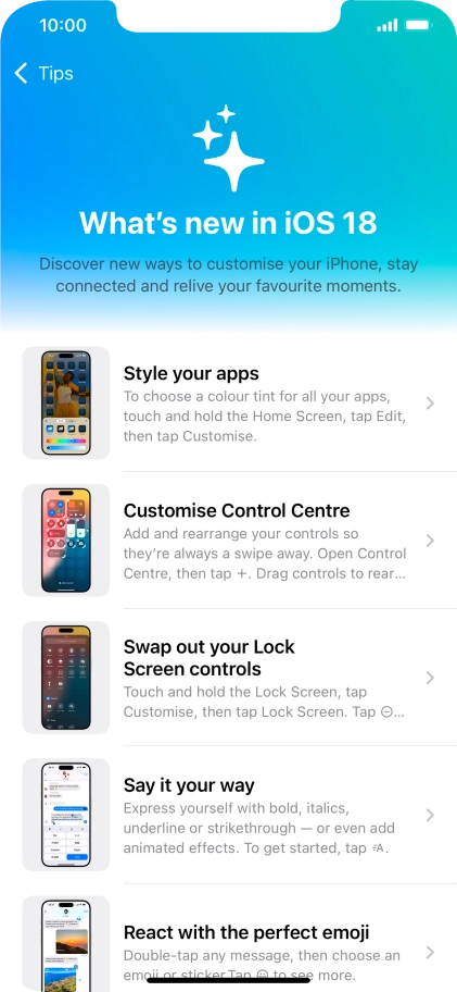 Slide your finger upwards starting from the bottom of the screen to return to the home screen.