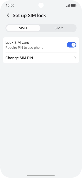 Press Change SIM PIN. Press Change SIM PIN.
