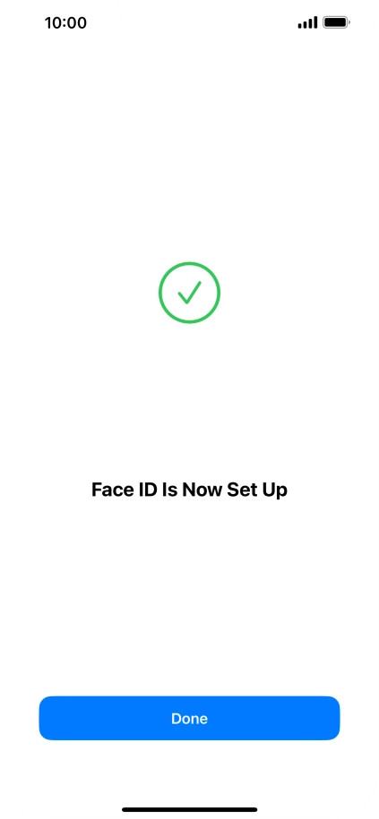 Press Done. If you haven't previously selected a phone lock code, key in a code of your own choice twice.