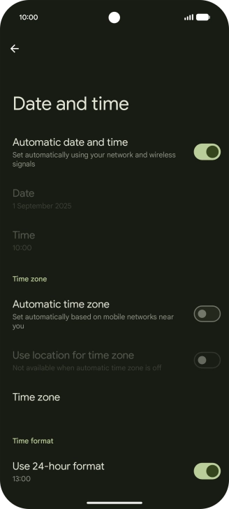 Press the indicator next to Press the indicator next to