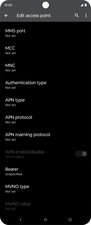 Press MMS port.