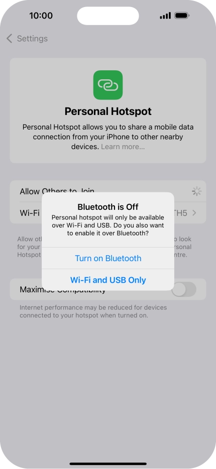 If Wi-Fi is turned on, press Wi-Fi and USB Only. If Wi-Fi is turned on, press Wi-Fi and USB Only.