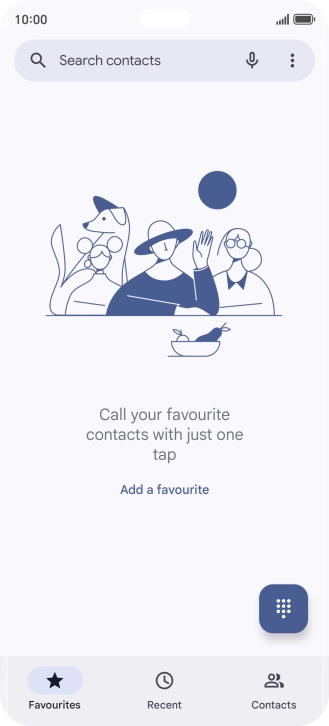 Press the keypad icon. Press the keypad icon.