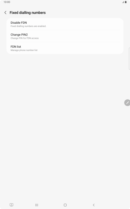 Press Disable FDN.