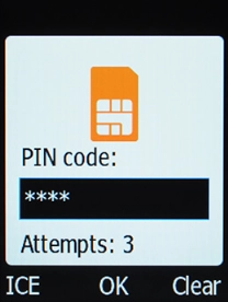 If your SIM is locked, key in your PIN and press the OK key.