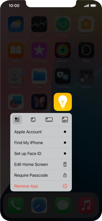 Press Remove App.