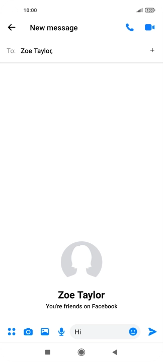 Write the required message and press the send icon.