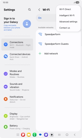 Press Intelligent Wi-Fi. Press Intelligent Wi-Fi.