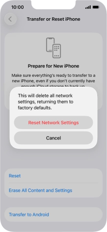 Press Reset Network Settings. Press Reset Network Settings.