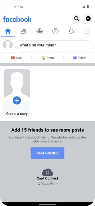 Press the text input field. Press the text input field.