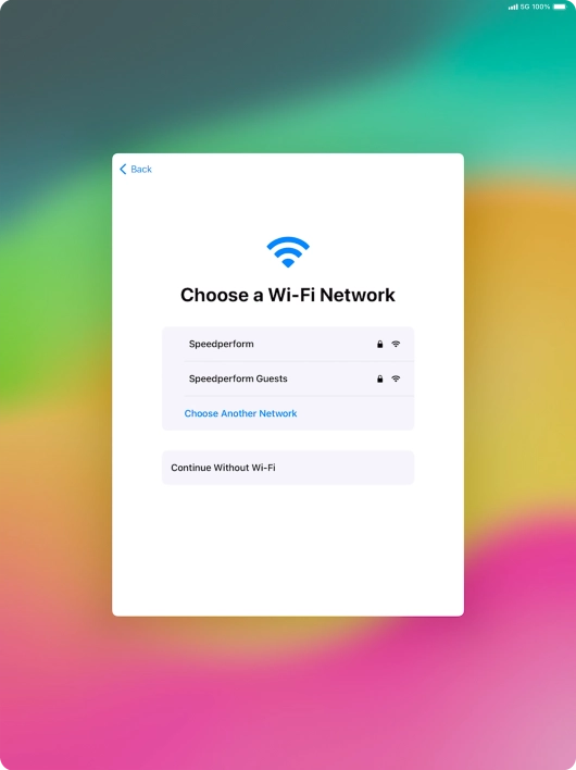 Press the required Wi-Fi network. Press the required Wi-Fi network.