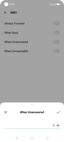 Key in +447836121121 and press the confirm icon. Key in +447836121121 and press the confirm icon.